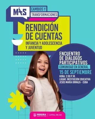 Rendición de cuentas Infancia, Adolescencia y Juventud