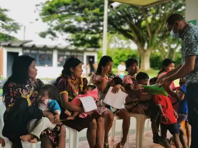 Indígenas desplazados reciben atención permanente por parte de la alcaldía de Pereira