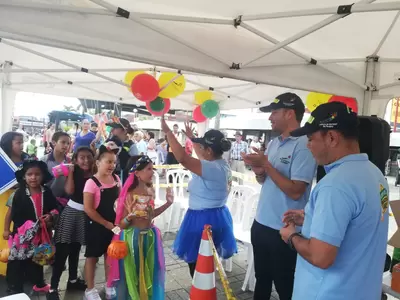 Grupo de educación vial participó en la celebración de los niños con actividades en el parque guadalupe zapata