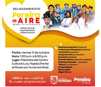 Pereira al Aire 107.9 FM se reinventa, y hace lanzamiento de su nueva programación