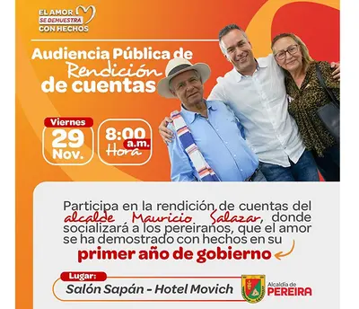 El alcalde Mauricio Salazar rendirá cuentas a la ciudadanía