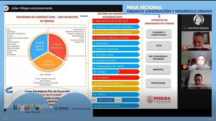 Se reactivan las mesas de participación ciudadana en el marco de la construcción del plan de desarrollo a través de mesas focalizadas virtuales